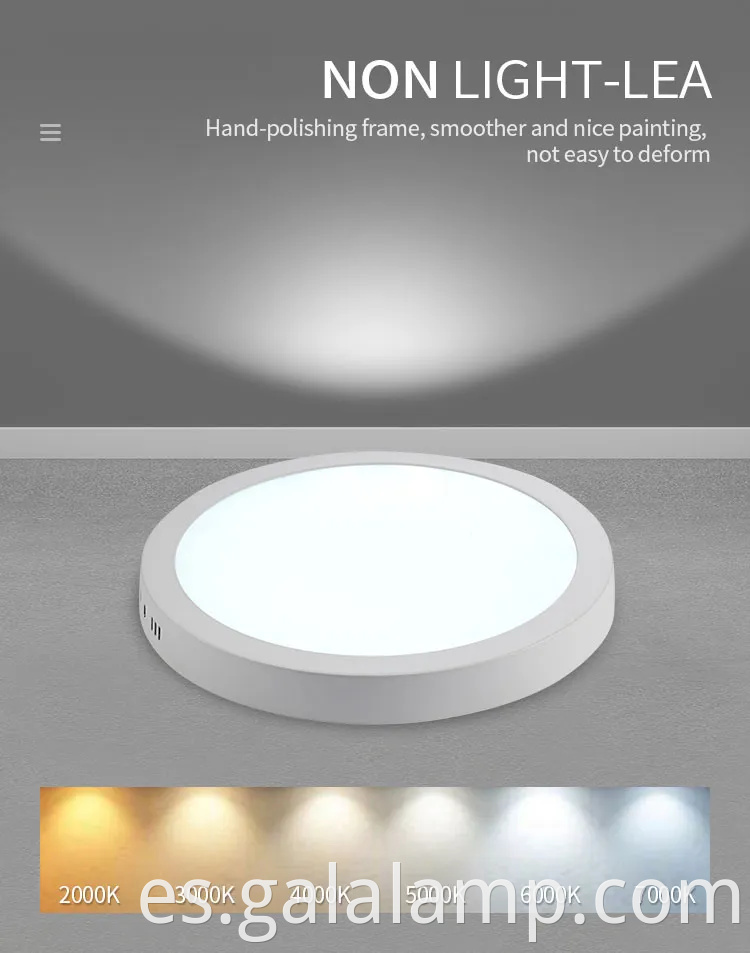 Luz de techo LED redonda de 12W de 12W para espacios contemporáneos